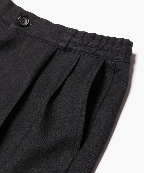 MR.OLIVE/RETRO POLYESTER TWILL / EASY TWO PLEATS STA-PREST WIDE PANTS ミスターオリーブ/レトロポリエステルツイル/イージースタプレストワイドパンツ